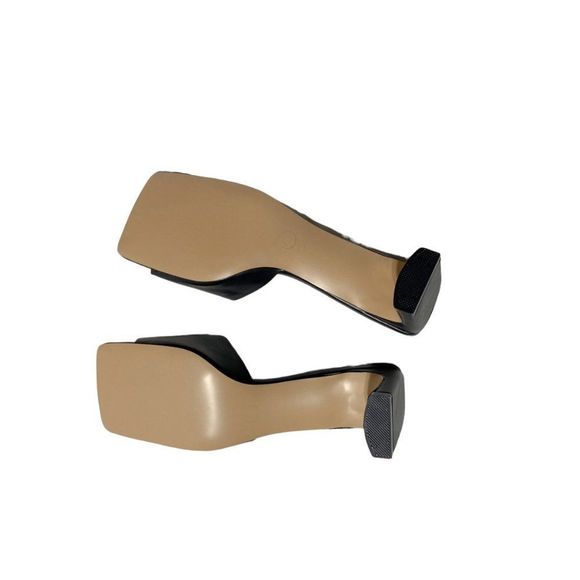 new Peche Kai Block Heel Square toe mules Black - Picture 8 of 8